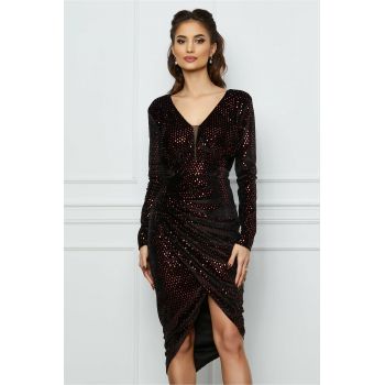 Rochie MBG eleganta din paiete rosii