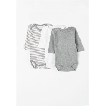 Set de salopete cu maneci lungi - 3 piese Set de salopete cu maneci lungi - 3 piese