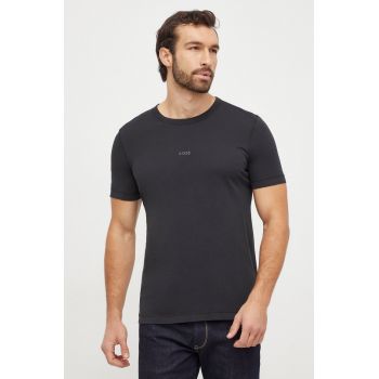 BOSS Orange tricou din bumbac BOSS ORANGE barbati, culoarea negru, neted, 50502173