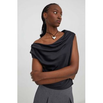 Abercrombie & Fitch bluza femei, culoarea negru, neted