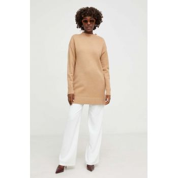 Answear Lab pulover femei, culoarea maro, cu turtleneck de firma original