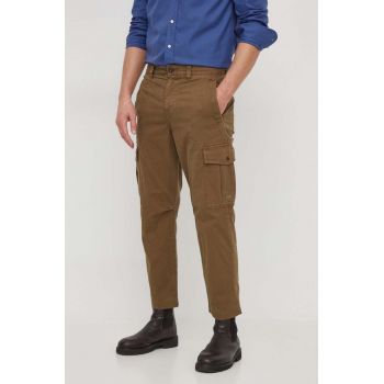 BOSS Orange pantaloni bărbați, culoarea verde, cu fason cargo 50508245 de firma originali