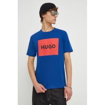 HUGO tricou din bumbac cu imprimeu