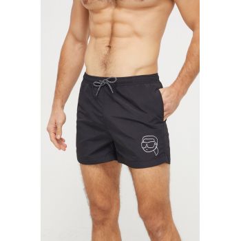 Karl Lagerfeld pantaloni scurti de baie culoarea negru