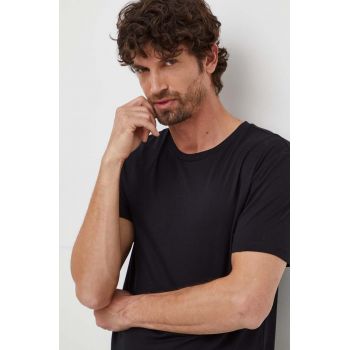 BOSS tricou din bumbac bărbați, culoarea negru, uni 50468395