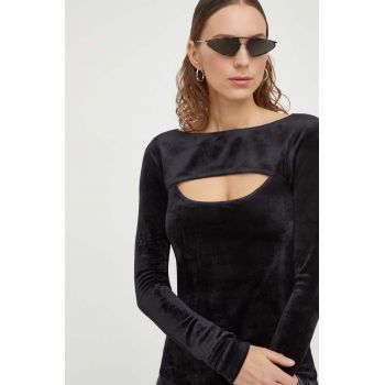 G-Star Raw longsleeve femei, culoarea negru ieftin