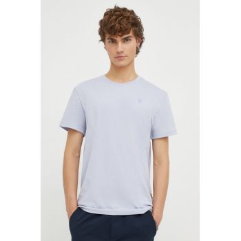 G-Star Raw tricou din bumbac barbati, culoarea alb, neted