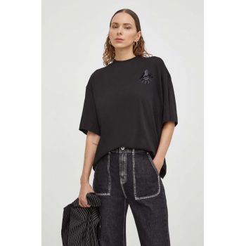 G-Star Raw tricou din bumbac femei, culoarea negru