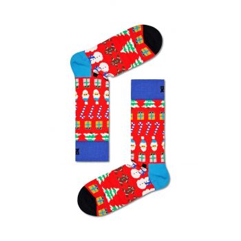 Happy Socks sosete All I Want For Christmas Sock culoarea rosu de firma originale