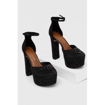 Kurt Geiger London pantofi cu toc Kensington Platform culoarea negru, cu toc drept 9307600759 de firma originali