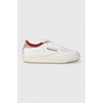 Reebok sneakers din piele Club C 85 culoarea alb