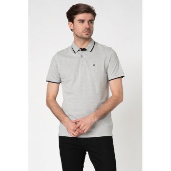 Tricou polo slim fit de bumbac organic Paulos ieftin