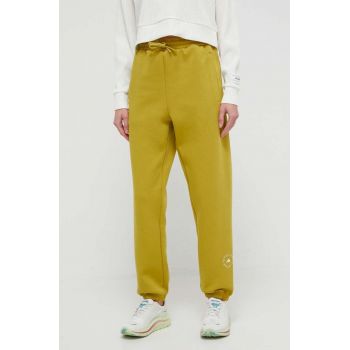 adidas by Stella McCartney pantaloni de trening culoarea verde, cu imprimeu IU0863 de firma original