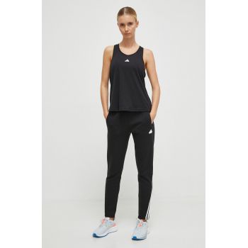 adidas pantaloni de trening culoarea negru, cu imprimeu IP1545