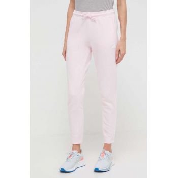 adidas pantaloni de trening culoarea roz, cu imprimeu IS3676 de firma original