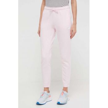 adidas pantaloni de trening culoarea roz, cu imprimeu IS3676