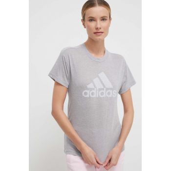 adidas tricou femei, culoarea gri IC0501 ieftin