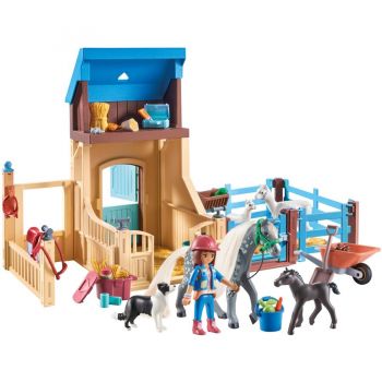 Jucarie 71353 Horses of Waterfall Amelia & Whisper with horse box, construction toy