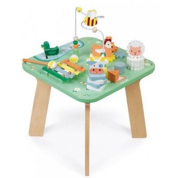 Jucarie Multifunctional Wooden Educational Table Multicolor