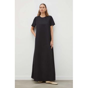 Lovechild rochie din amestec de lână culoarea negru, maxi, evazați 8064169