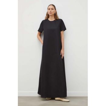 Lovechild rochie din amestec de lana culoarea negru, maxi, evazati