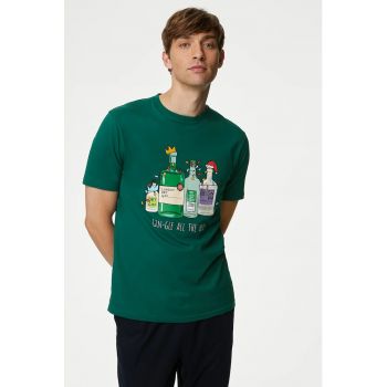 Bluza de pijama cu imprimeu grafic