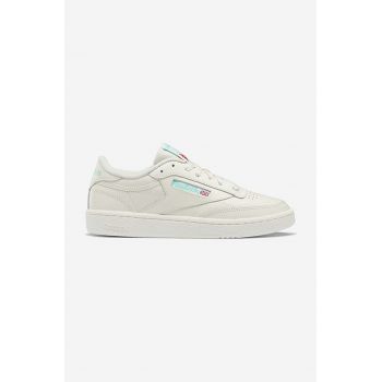 Reebok Classic sneakers din piele Club C 85 HQ0947 culoarea bej HQ0947-cream
