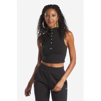 Reebok Classic top femei, culoarea negru, cu turtleneck HT7863-black