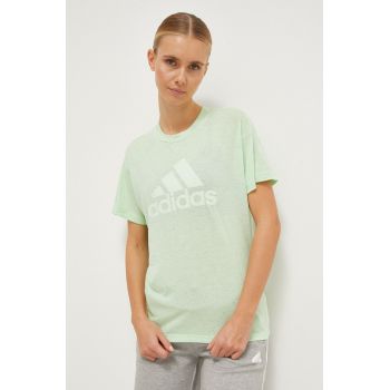 adidas tricou femei, culoarea verde IS3624