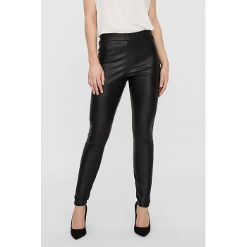 Colanti skinny cu aspect de piele ieftina