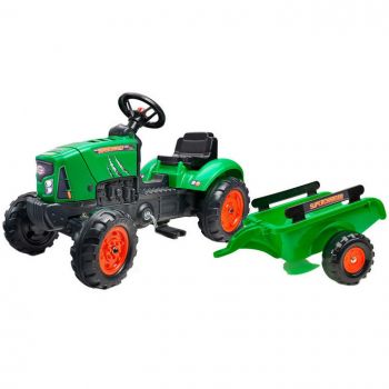 Tractor cu pedale si remorca Green