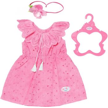 ZAPF Creation BABY born Trend flower dress 43cm, doll accessories (dress and hair band, including clothes hanger)