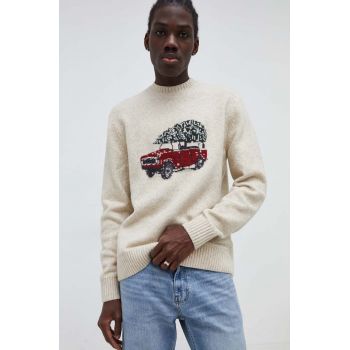 Abercrombie & Fitch pulover culoarea bej de firma original
