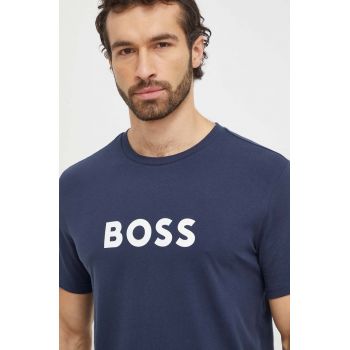 BOSS tricou de plajă culoarea negru, modelator