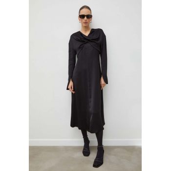 Day Birger et Mikkelsen rochie culoarea negru, midi, evazati