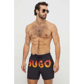 HUGO pantaloni scurti de baie culoarea negru