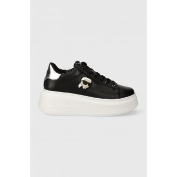 Karl Lagerfeld sneakers din piele ANAKAPRI culoarea negru, KL63530N