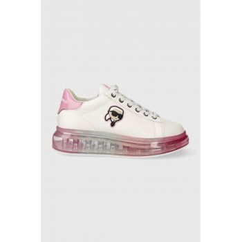 Karl Lagerfeld sneakers din piele KAPRI KUSHION culoarea alb, KL62630N