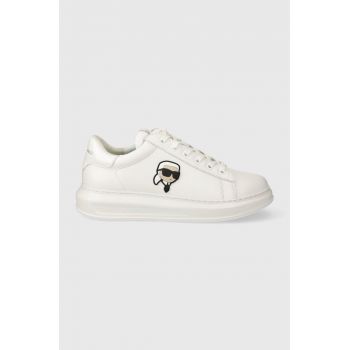 Karl Lagerfeld sneakers din piele KAPRI MENS culoarea alb, KL52530N