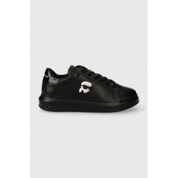 Karl Lagerfeld sneakers din piele KAPRI MENS culoarea negru, KL52530N