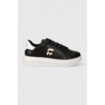 Karl Lagerfeld sneakers din piele KAPRI MENS culoarea negru, KL52530N