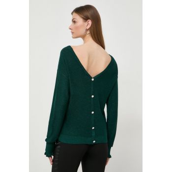 Morgan cardigan femei, culoarea verde, light de firma original