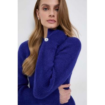 Morgan pulover din amestec de lana femei, culoarea violet de firma original