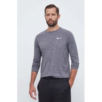 Nike mânecă lungă de antrenament culoarea gri, melanj ieftin