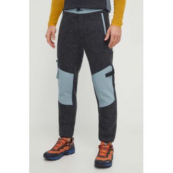 Smartwool pantaloni de exterior Hudson culoarea gri, modelator