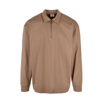 Bluza de trening din bumbac organic cu fermoar scurt