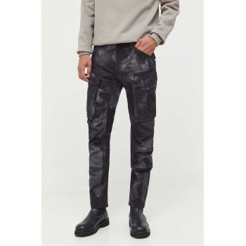 G-Star Raw pantaloni de bumbac culoarea gri, mulata