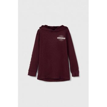 Abercrombie & Fitch pulover copii culoarea bordo, light de firma original