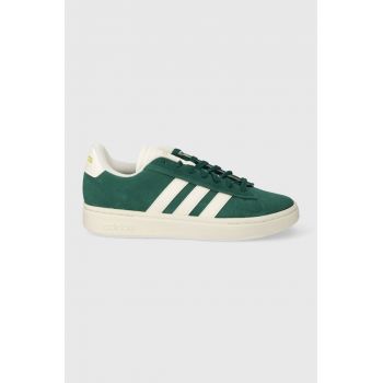 adidas sneakers din piele intoarsă GRAND COURT culoarea verde IE1451