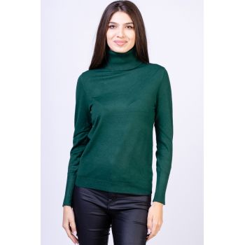 Helanca pulover, masura mare, cu cashmere, verde gucci